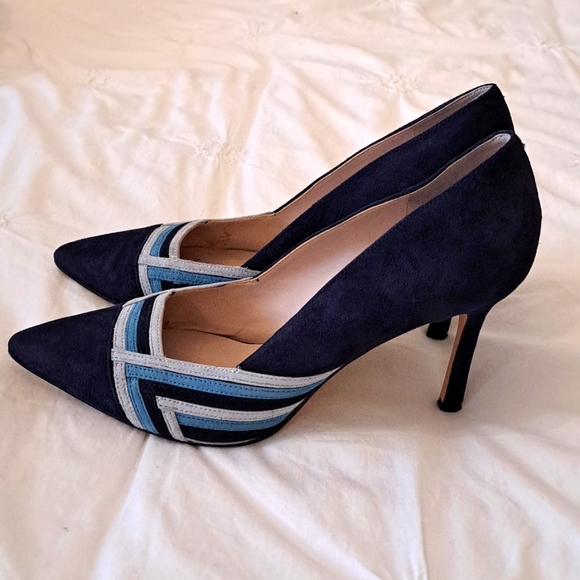NINE WEST | Navy suede pumps - Picture 2 of 3